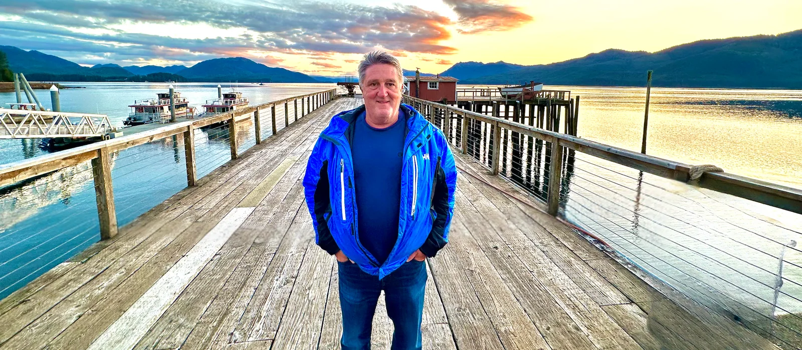 Larry Wood on the dock